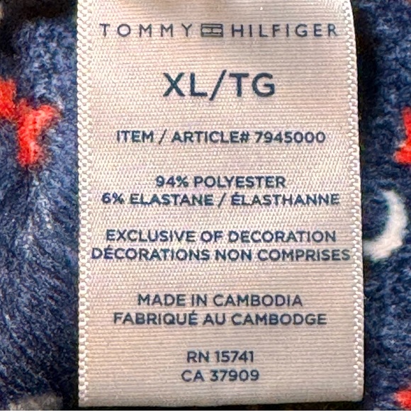 Tommy Hilfiger Women’s Fleece PJ Pants Blue Size XL - Picture 9 of 13